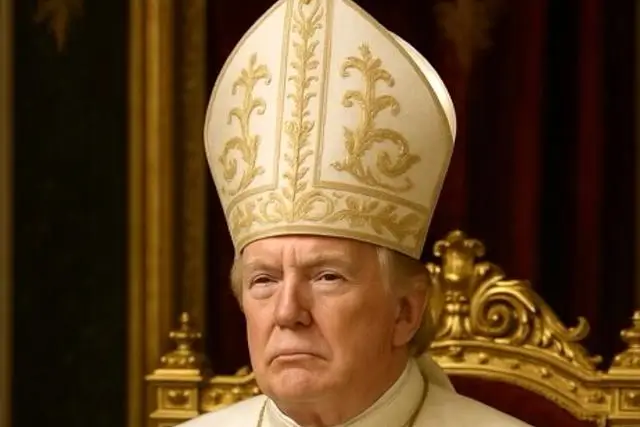 Donald Trump appears as a pope in an AI generated image of himself he posted on his Truth Social account and on X